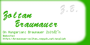 zoltan braunauer business card